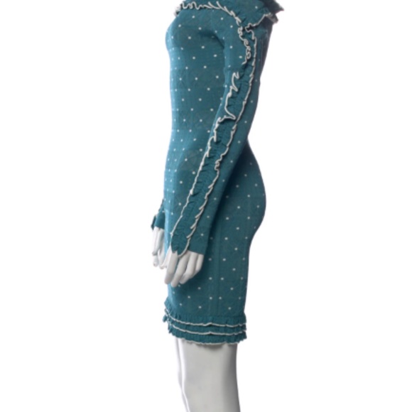 Herve Leger Polka Dot Off Shoulder Dress - Picture 2 of 4